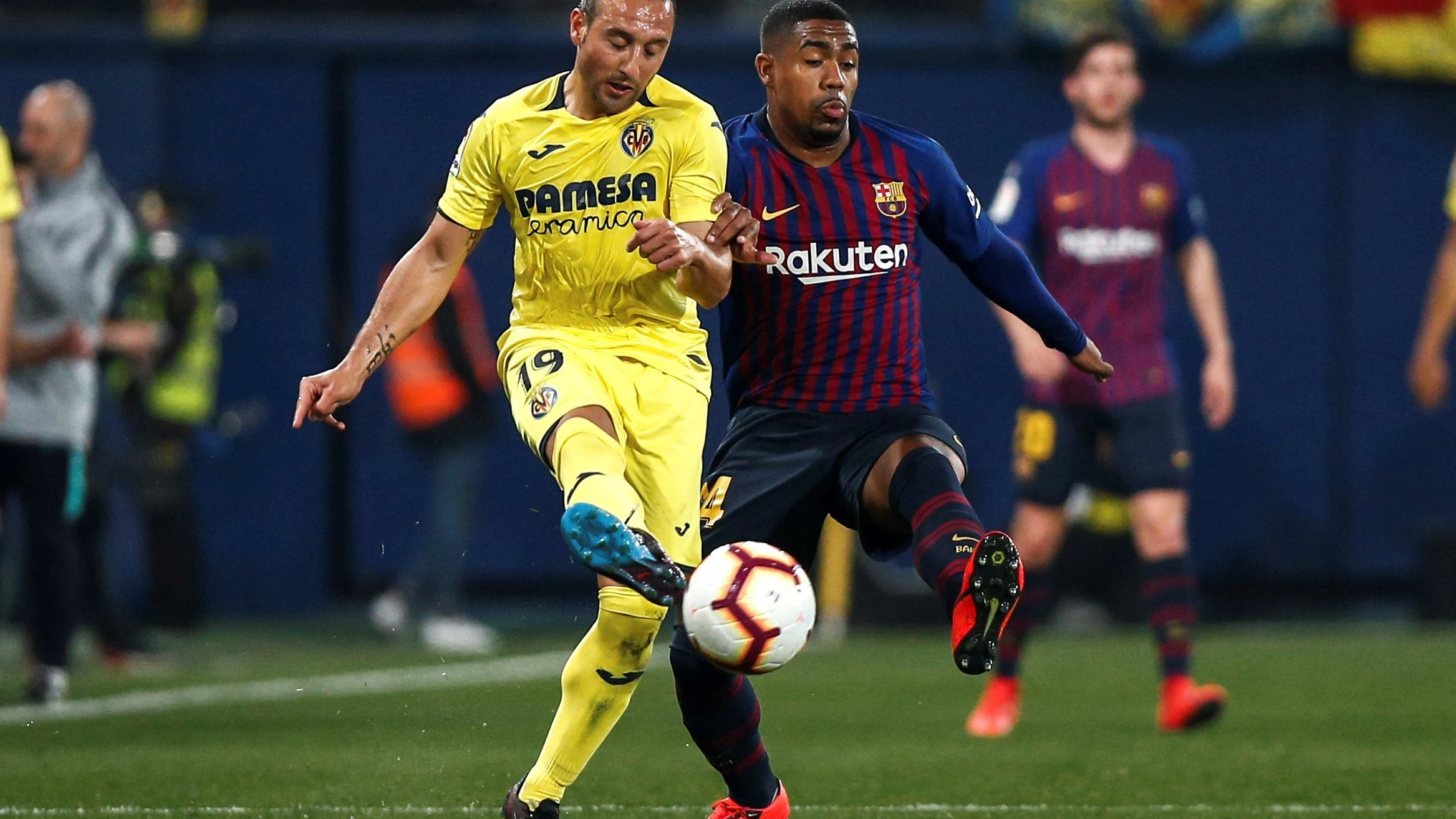 Cazorla, en acción ante Malcom