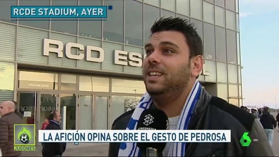 La afición del Espanyol entiende a Pedrosa: "Si me encuentro a Messi yo también le pediría la camiseta" La afición del Espanyol entiende a Pedrosa: "Si me encuentro a Messi yo también le pediría la camiseta"
