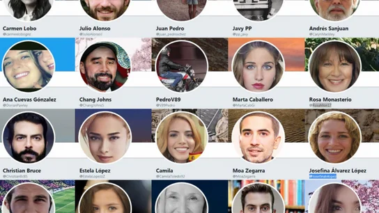 Imágenes de los perfiles de las cuentas falsas en Twitter. Imágenes de los perfiles de las cuentas falsas en Twitter.