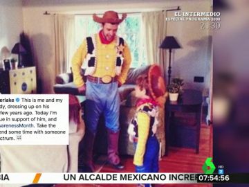 Justin Timberlake se disfraza del vaquero Woody de Toy Story para sorprender a un niño con autismo Justin Timberlake se disfraza del vaquero Woody de Toy Story para sorprender a un niño con autismo