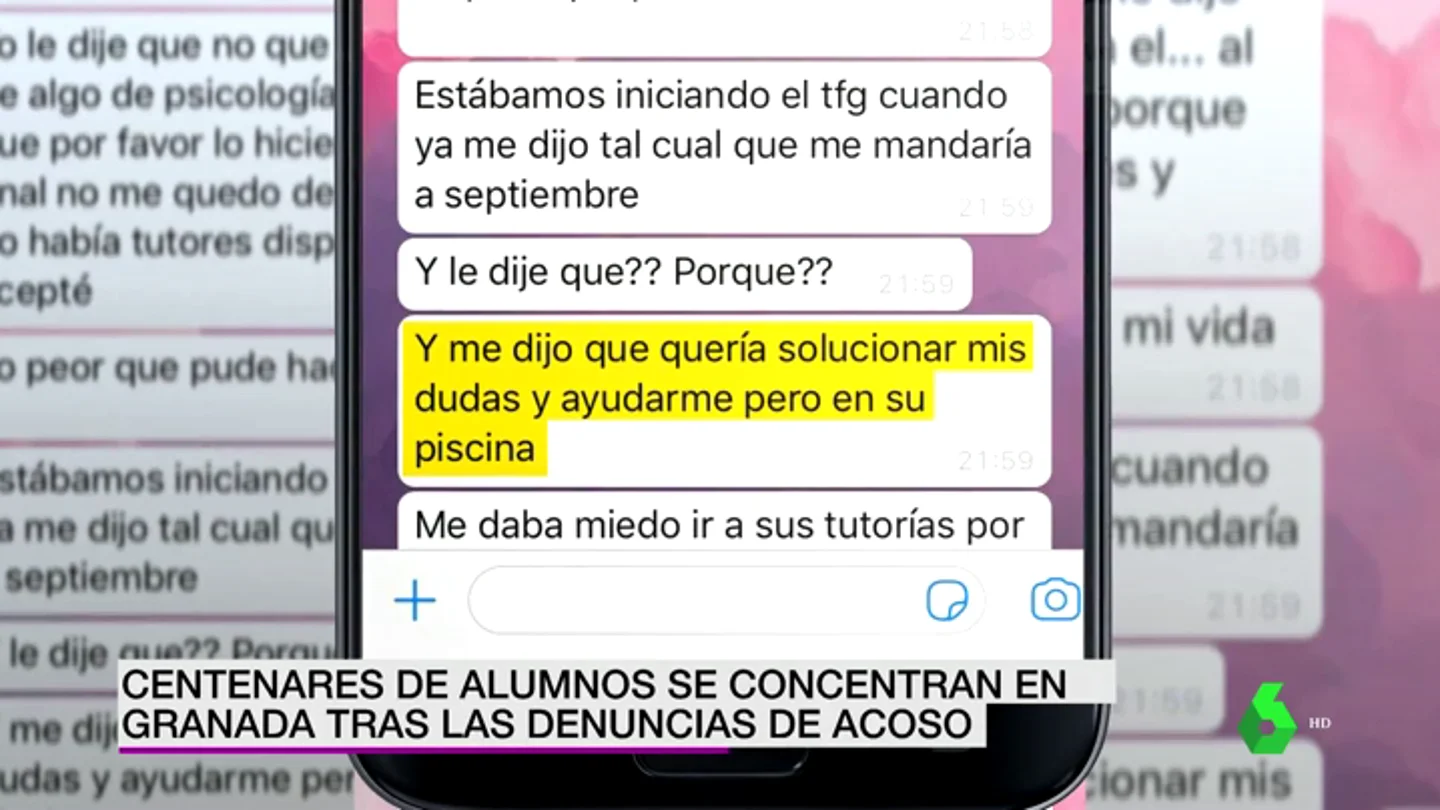 Denuncian a un profesor por acoso en Granada: "Me dijo que me solucionaba las dudas, pero en su piscina" Denuncian a un profesor por acoso en Granada: "Me dijo que me solucionaba las dudas, pero en su piscina"