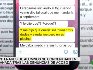 Denuncian a un profesor por acoso en Granada: "Me dijo que me solucionaba las dudas, pero en su piscina" Denuncian a un profesor por acoso en Granada: "Me dijo que me solucionaba las dudas, pero en su piscina"