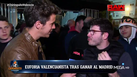 La afición del Valencia, 'desatada' tras derrotar al Real Madrid de Zidane La afición del Valencia, 'desatada' tras derrotar al Real Madrid de Zidane