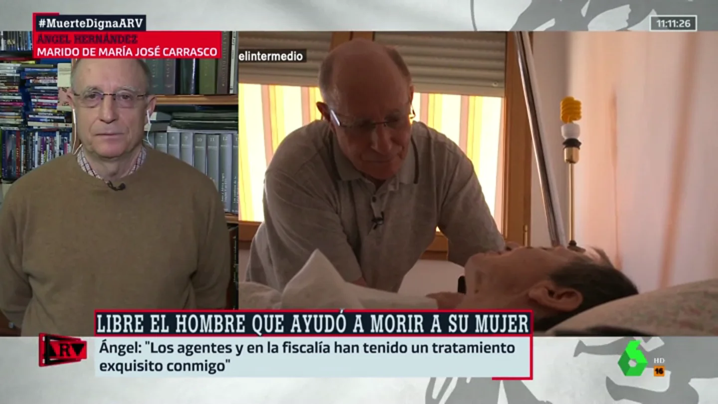 Ángel Hernández, tras ayudar a morir a su mujer: "Me lo pidió muchas veces, pero lo dilaté porque pensaba que podían aprobar la ley de eutanasia" Ángel Hernández, tras ayudar a morir a su mujer: "Me lo pidió muchas veces, pero lo dilaté porque pensaba que podían aprobar la ley de eutanasia"