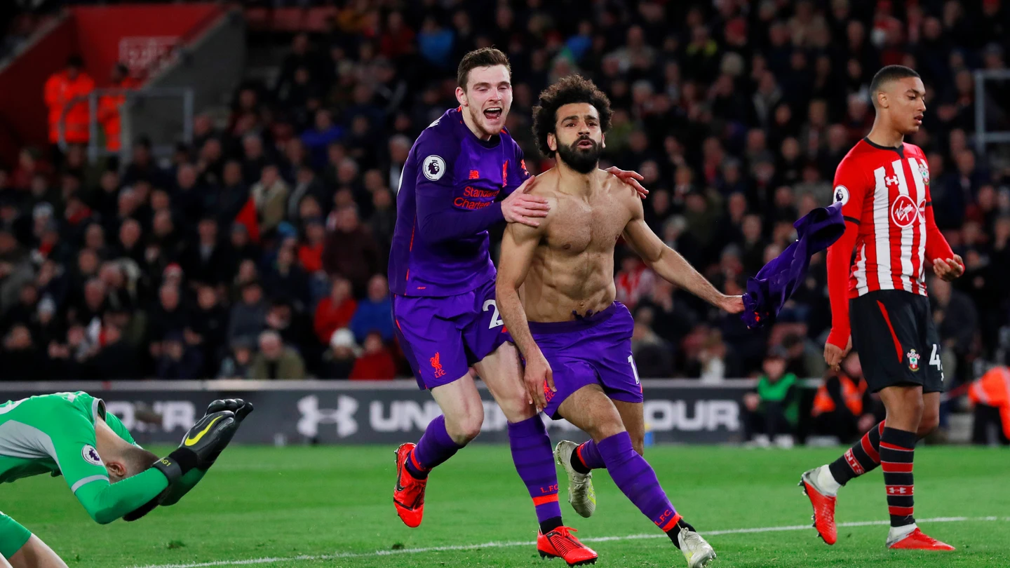 Salah celebra su gol ante el Southampton Salah celebra su gol ante el Southampton