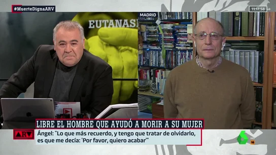 El emotivo relato de Ángel Hernández que llenó de silencios el plató de ARV tras ayudar a morir a su mujer El emotivo relato de Ángel Hernández que llenó de silencios el plató de ARV tras ayudar a morir a su mujer