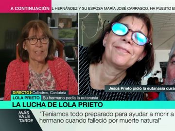 La lucha de una mujer a la que su hermano le pedía la eutanasia: "Mi hijo me preguntaba si podría vivir tras ayudar a morir a mi hermano, pero tenía que hacerlo por él" La lucha de una mujer a la que su hermano le pedía la eutanasia: "Mi hijo me preguntaba si podría vivir tras ayudar a morir a mi hermano, pero tenía que hacerlo por él"