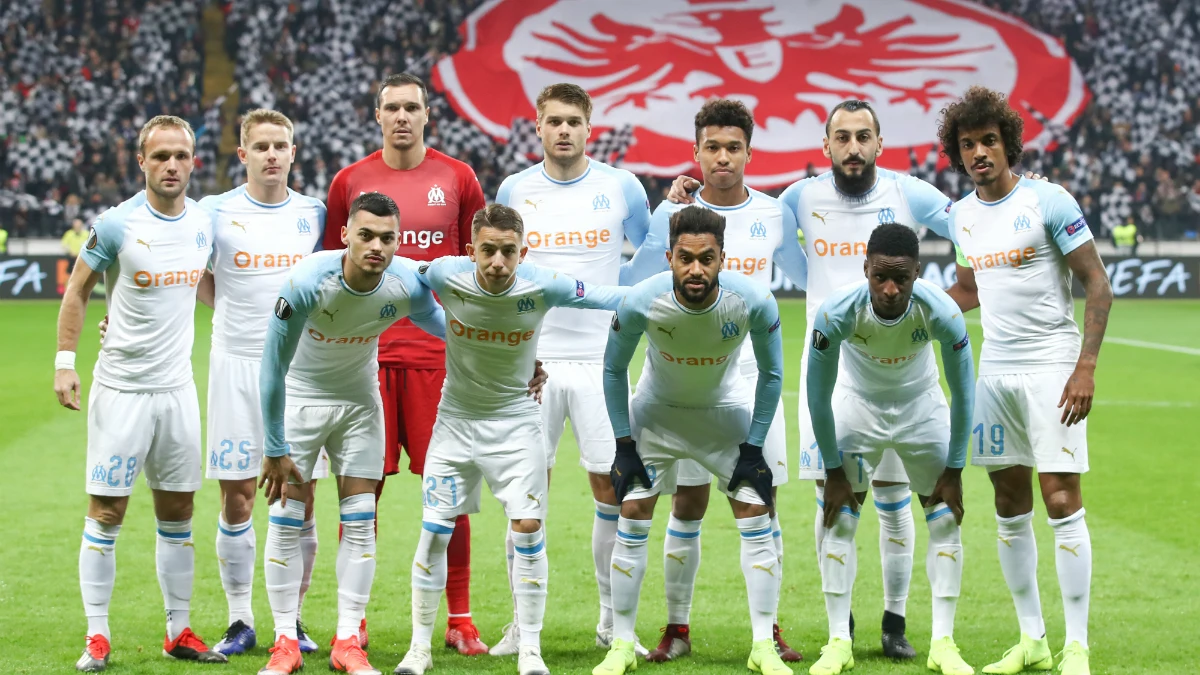 El once del Olympique de Marsella ante el Eintracht