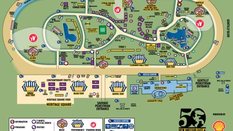 Mapa del recito del Jazz Fest 2019