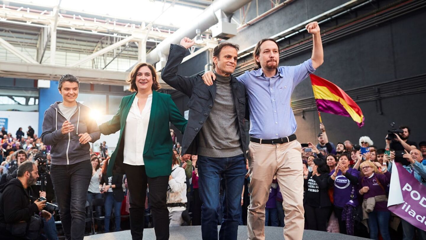 Iglesias, Colau, Jaume Asens y Mart&iacute;n