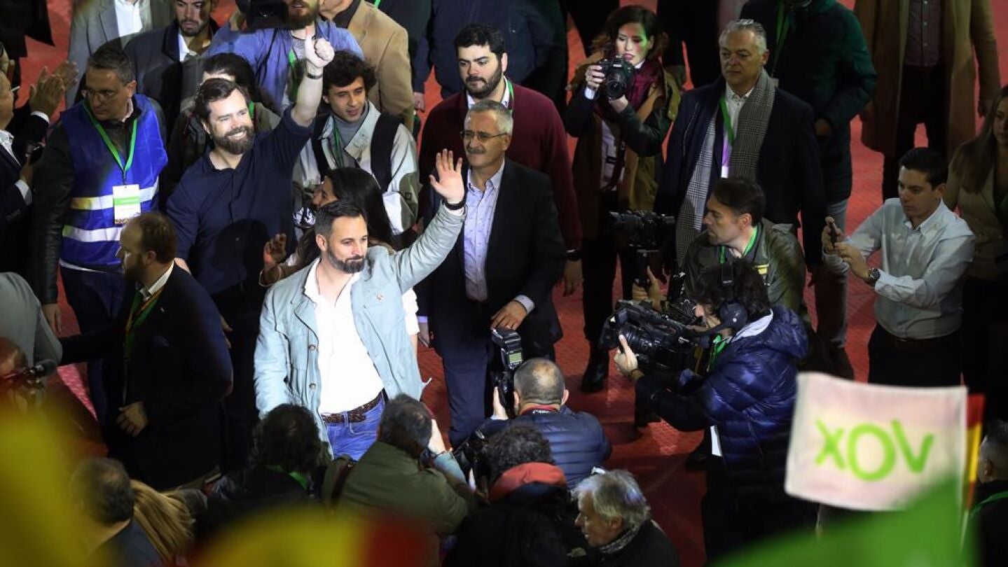 Santiago Abascal en un acto de Vox