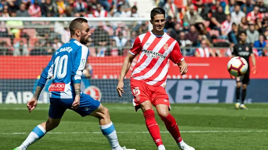 Momento del partido del Girona - Espanyol Momento del partido del Girona - Espanyol