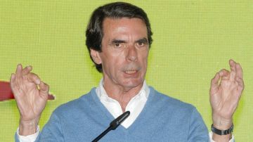 José María Aznar en un acto del PP