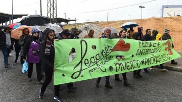 Manifestación en Leganés de colectivos feministas contra Vox