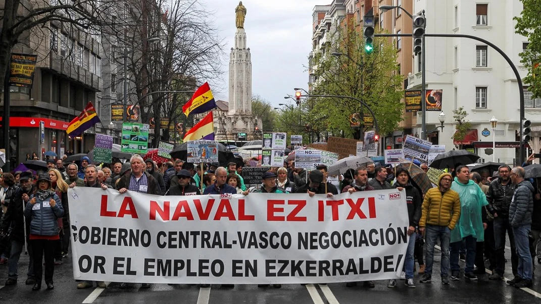 Extrabajadores de La Naval de Sestao