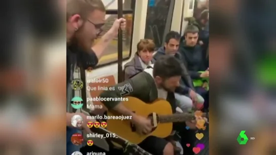 Pablo López en el Metro de Madrid Pablo López en el Metro de Madrid
