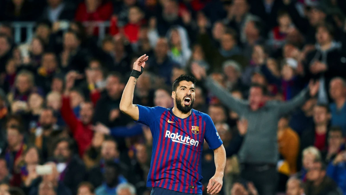 Luis Suárez, con el Barcelona