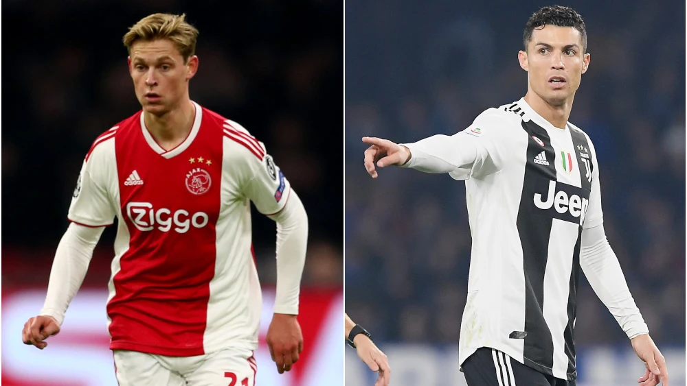 De Jong y Cristiano Ronaldo