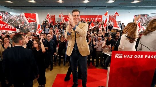 Pedro S&aacute;nchez en un acto del PSOE