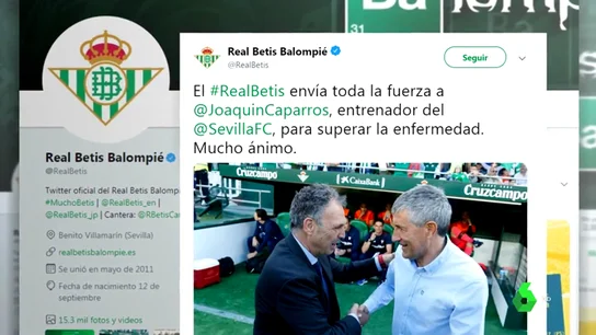 El mundo del fútbol manda su apoyo a Joaquín Caparrós tras anunciar que tiene leucemia crónica El mundo del fútbol manda su apoyo a Joaquín Caparrós tras anunciar que tiene leucemia crónica