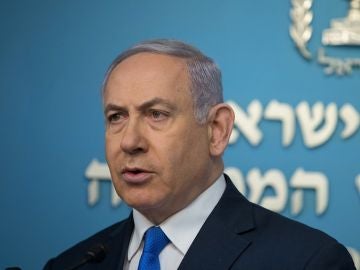 El primer ministro israelí, Benjamin Netanyahu, ofrece una rueda de prensa en Jerusalén, Israel. El primer ministro israelí, Benjamin Netanyahu, ofrece una rueda de prensa en Jerusalén, Israel.