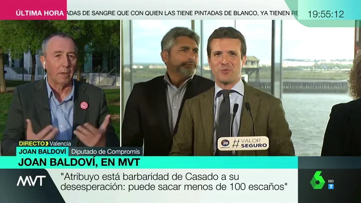 Joan Baldoví (Compromís): "Las derechas tienen que entender que apostar por una campaña de crispación y animaladas no es rentable"