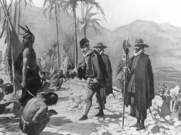 Hernán Cortés en presencia del Jefe Tlascalteca Hernán Cortés en presencia del Jefe Tlascalteca