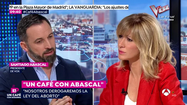 Santiago Abascal (Vox) carga contra el aborto: "Susanna, tu cuerpo es tuyo, pero el que llevas dentro no"