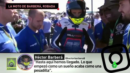 El misterioso robo de la moto de Barberá: "Héctor no quería correr, y para él era mejor venir y coger la moto" El misterioso robo de la moto de Barberá: "Héctor no quería correr, y para él era mejor venir y coger la moto"