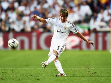 Coentrao, durante la final de Lisboa contra el Atlético de Madrid Coentrao, durante la final de Lisboa contra el Atlético de Madrid