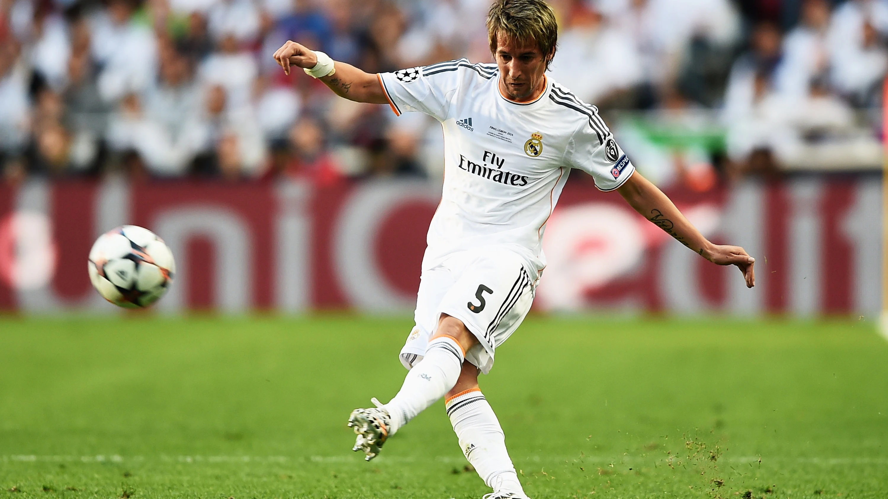 Coentrao, durante la final de Lisboa contra el Atlético de Madrid