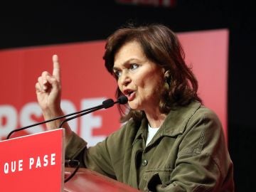 La vicepresidenta del Gobierno y secretaria federal de Igualdad del PSOE, Carmen Calvo La vicepresidenta del Gobierno y secretaria federal de Igualdad del PSOE, Carmen Calvo