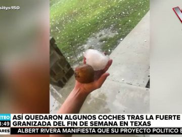 Piedras del tamaño de una pelota de béisbol: las impactante imágenes de la fuerte granizada en Texas Piedras del tamaño de una pelota de béisbol: las impactante imágenes de la fuerte granizada en Texas