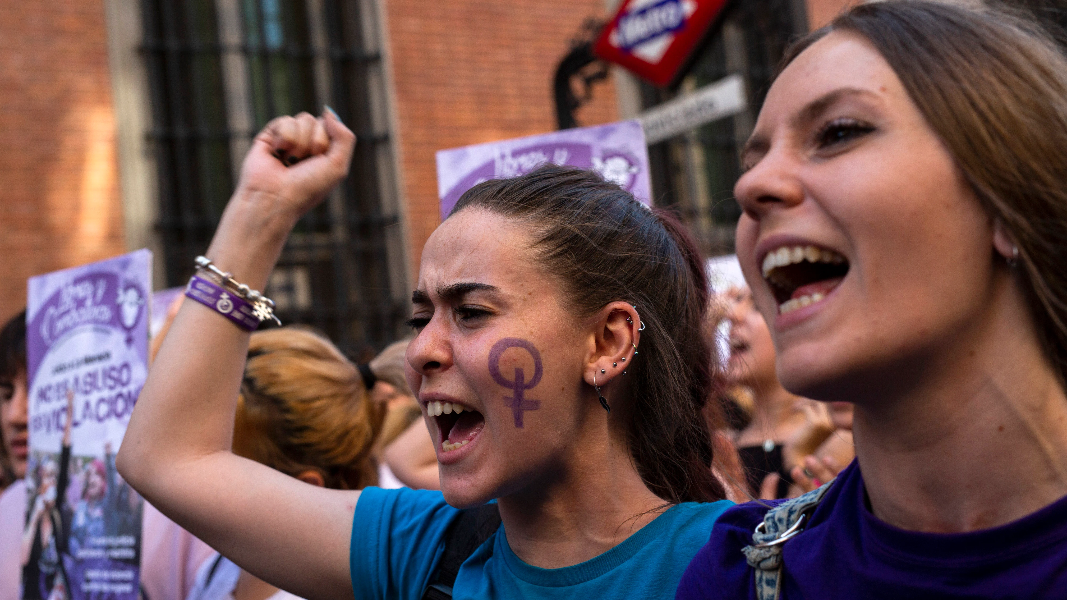 Manifestación en Madrid contra la sentencia judicial del caso de 'La Manada'.