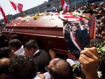 Féretro del expresidente peruano Alan García Féretro del expresidente peruano Alan García