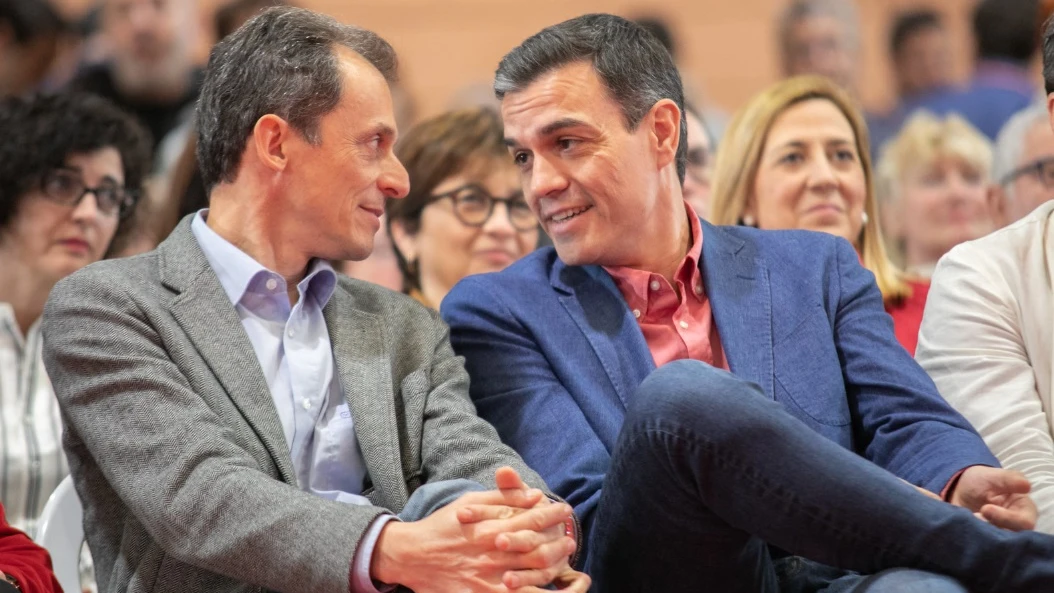 Pedro Duque y Pedro Sánchez en un acto del PSOE