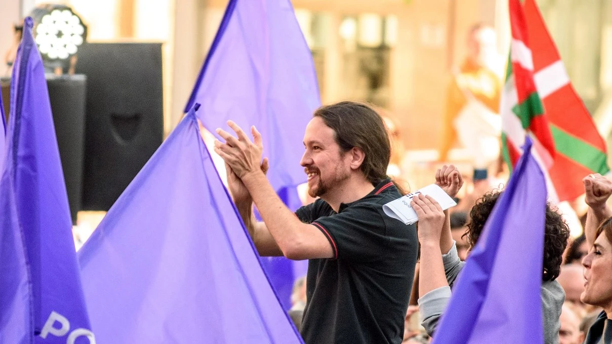 Pablo Iglesias en un acto en Bilbao