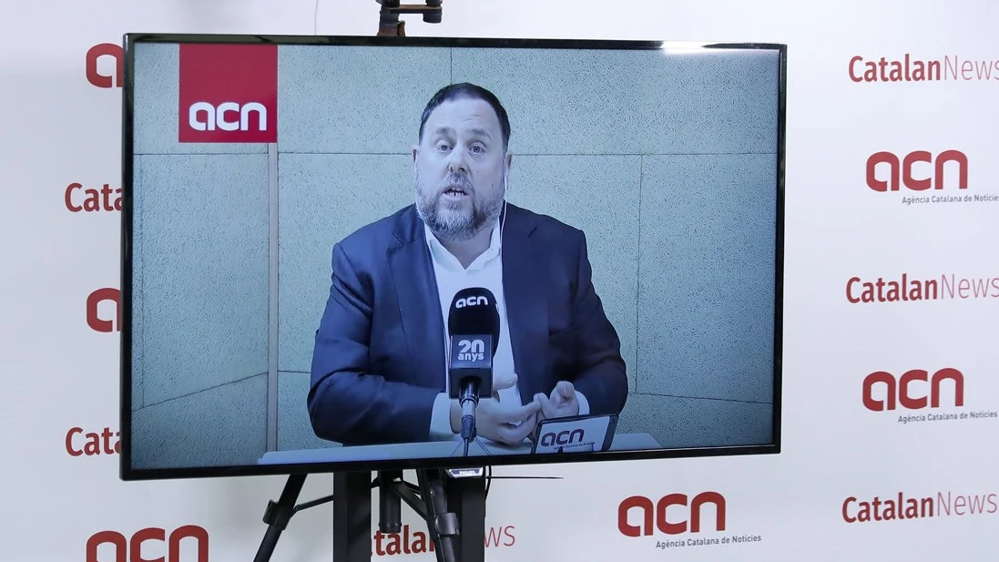 Rueda de prensa de Oriol Junqueras desde prisión