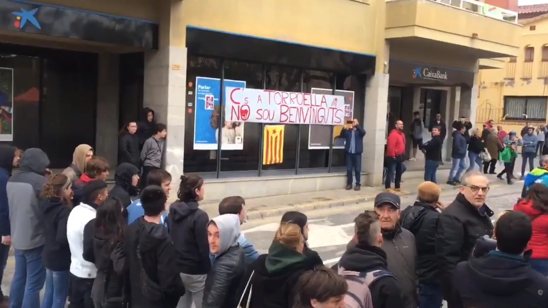 Acto de protesta contra Ciudadanos