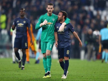 De Gea, con Juan Mata De Gea, con Juan Mata