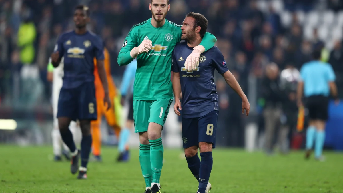 De Gea, con Juan Mata