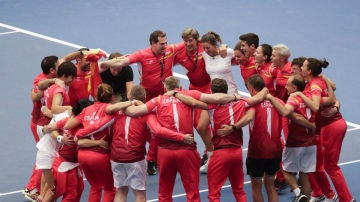 España celebra una victoria