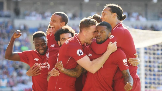 El Liverpool celebra un gol El Liverpool celebra un gol