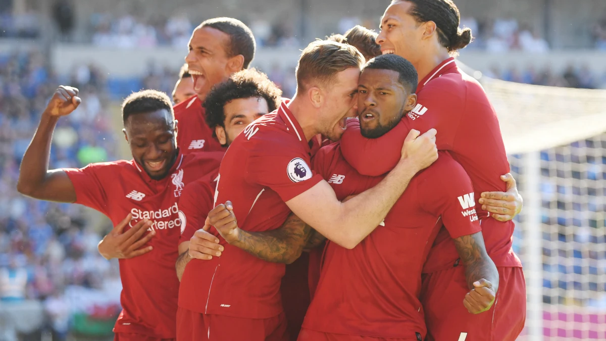 El Liverpool celebra un gol