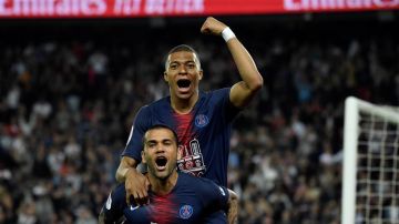 Mbappé celebra el título de la Ligue 1