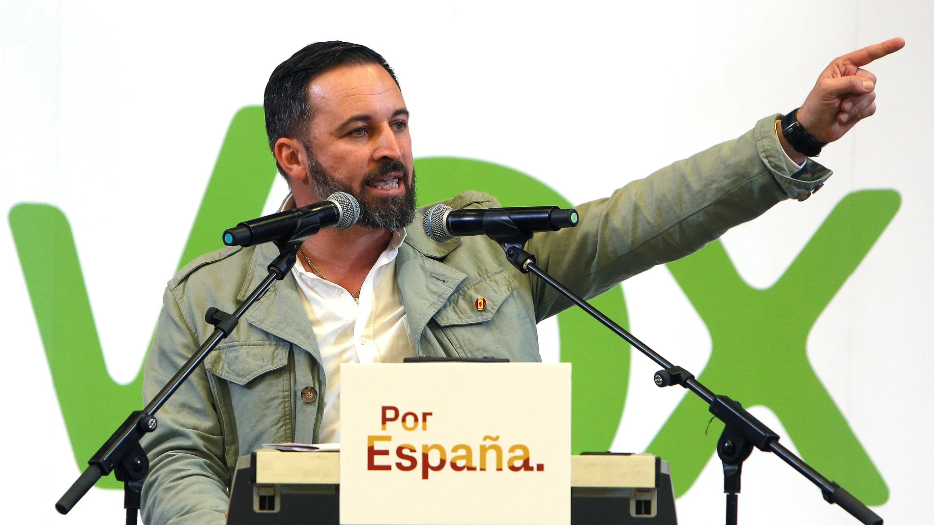  El candidato de Vox a la Presidencia del Gobierno, Santiago Abascal