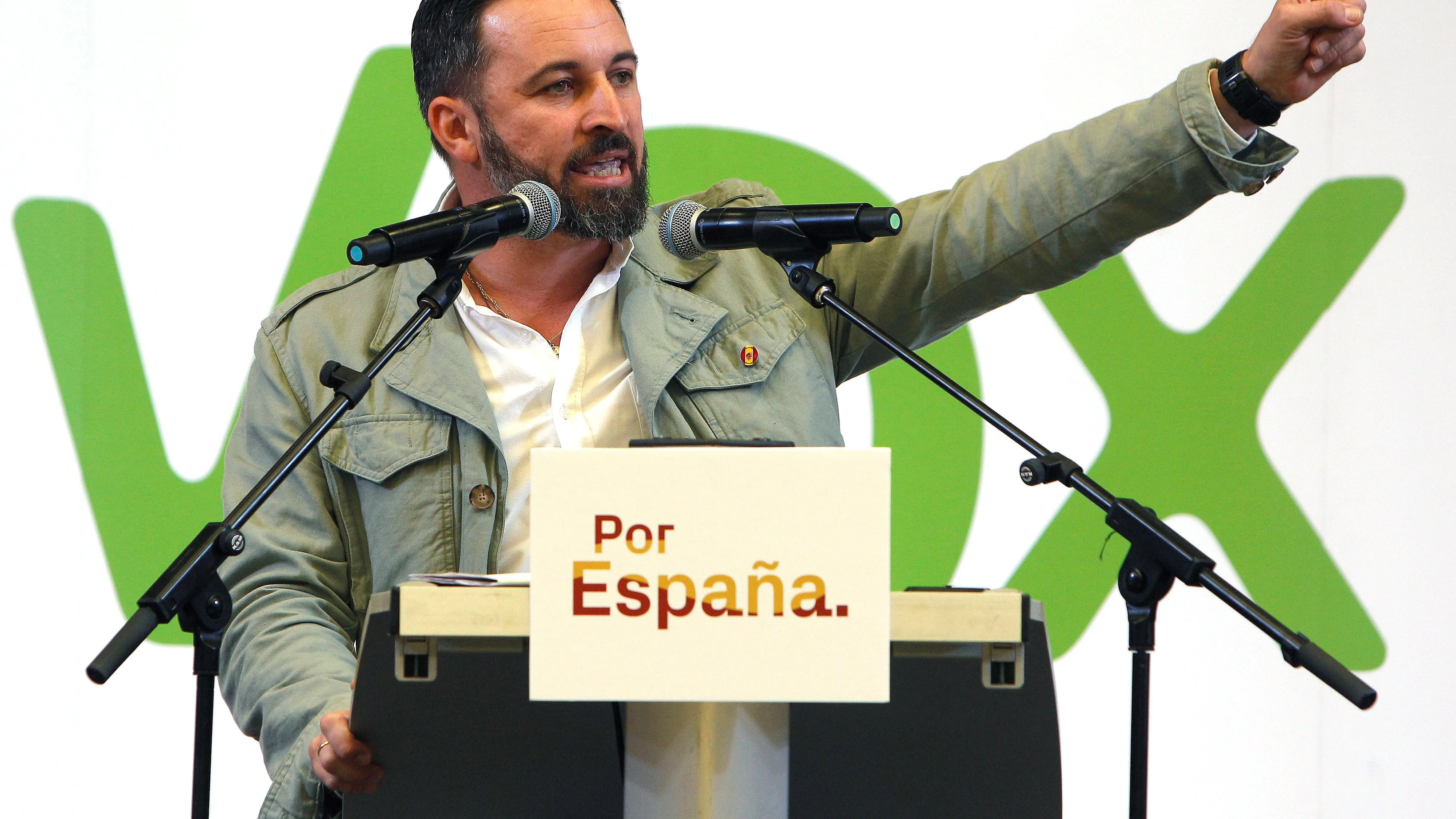  El candidato de Vox a la Presidencia del Gobierno, Santiago Abascal