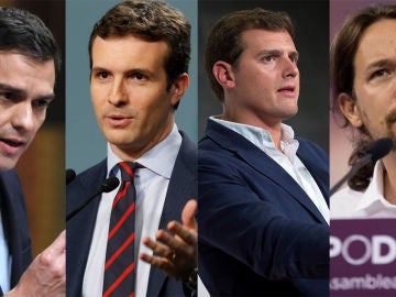 Pedro Sánchez, Pablo Casado, Albert Rivera y Pablo Iglesias, candidatos a las elecciones Pedro Sánchez, Pablo Casado, Albert Rivera y Pablo Iglesias, candidatos a las elecciones