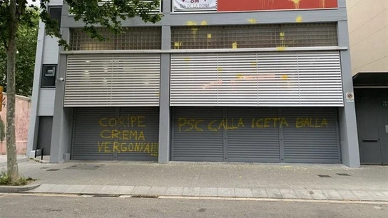 Atacan la sede del PSC Atacan la sede del PSC