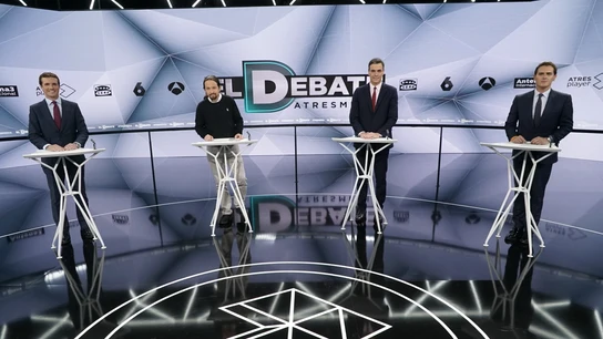 23A: El Debate Decisivo - La pregunta inicial de Pedro Sánchez, Albert Rivera, Pablo Casado y Pablo Iglesias 23A: El Debate Decisivo - La pregunta inicial de Pedro Sánchez, Albert Rivera, Pablo Casado y Pablo Iglesias